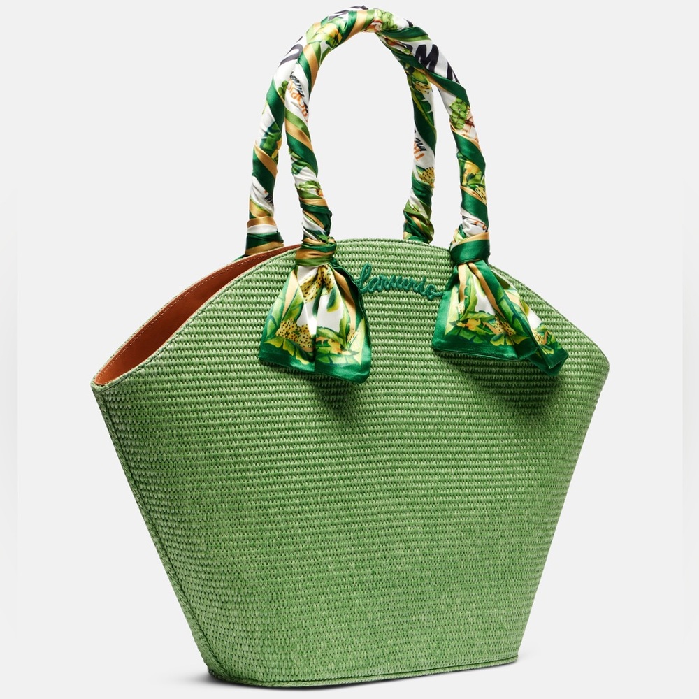 FARM Rio Coconut Toucan Raffia Shell Tote Bag retail $278 - Picture 13 of 17